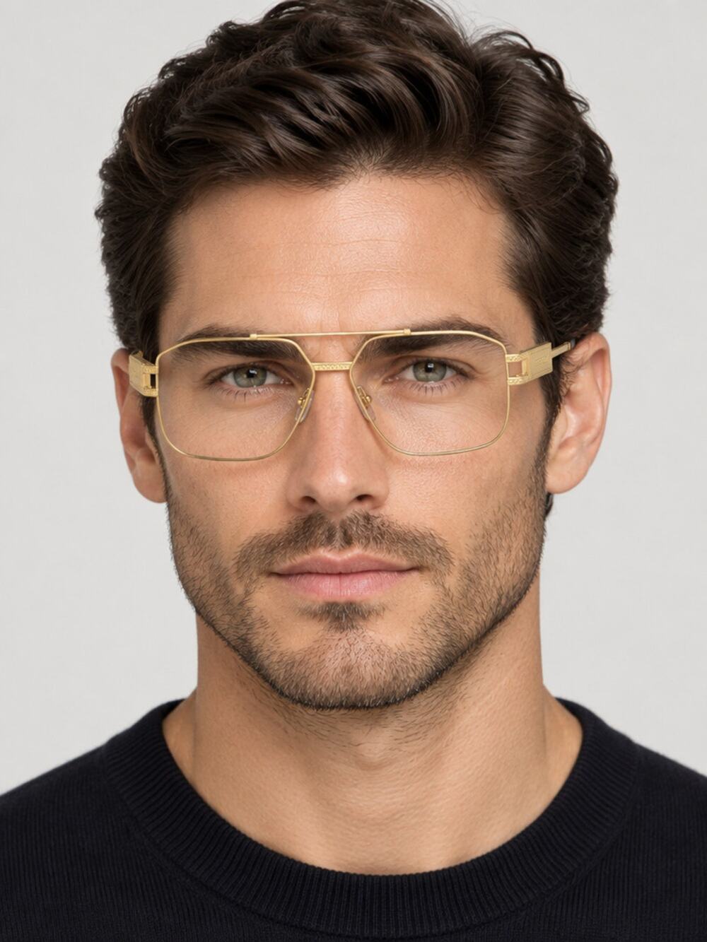 NEW Versace VE1302 1002 Gold Eyeglasses Authentic